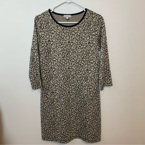 Taylor Boe Leopard print Shift Dress “Shelly”